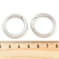 thumbnail image 3 of 10 pc Non-Tarnish 316 Stainless Steel Spring Gate Rings Rings Stainless Steel color 28x3.8mm, 3 of 3