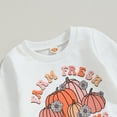 thumbnail image 4 of Okbabeha Halloween Thanksgiving Outfits Toddler Baby Girl Long Sleeve Pumpkin Shirt Sweatshirt Top+Pumpkin BellBottom Pants, 4 of 7