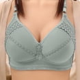 thumbnail image 2 of YYV Everyday Bras Plus sizw Push up Bra Tshirt Bras for Women No Underwire Breathable Front-Closure Wireless Heart-Print Bra Thin Seamless Breathable Side-Gathering Support Adjustable Straps, 2 of 5
