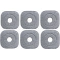 thumbnail image 2 of UYGDUY-6 Pack Microfiber Mop Head Replacement, Compatible with True & Tidy SPIN-800 TrueClean Mop M16 Spin Mop, Square Microfiber Mop Pads, Grey, Microfiber, Felt, 2 of 4