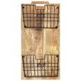 thumbnail image 2 of vidaXL Wall-mounted Magazine Rack 33x10x67 cm Solid Rough Mango Wood, 2 of 5