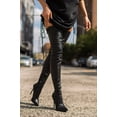 thumbnail image 4 of Liliana Gisele-50 BLACK Vegan Leather Stretchy Thigh High Pointy Stiletto Heel Boot (10), 4 of 4