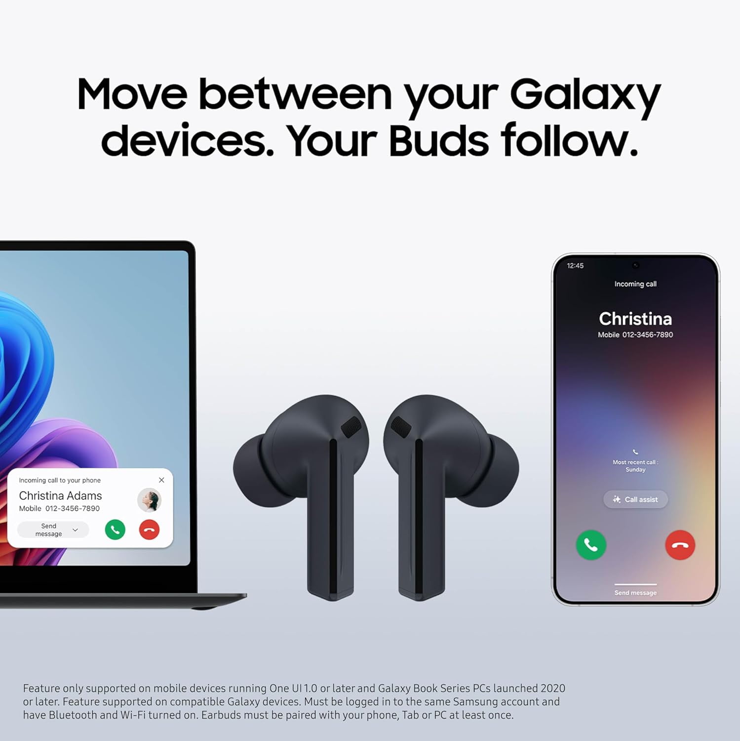 Samsung Galaxy Buds 3 FE (2025) – Brand New |True Wireless Bluetooth Earbuds | Active Noise Cancellation | Powerful Sound, Hands Free AI | International Version | Black
