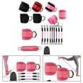 thumbnail image 4 of Cable Ankle Straps For Women - D-Ring Gym Workout Attachments - Leg And Glute Strength Training - Adjustable Polyester Fitness Cuffs - Black Pink Red Pull Rope Pink, 4 of 10