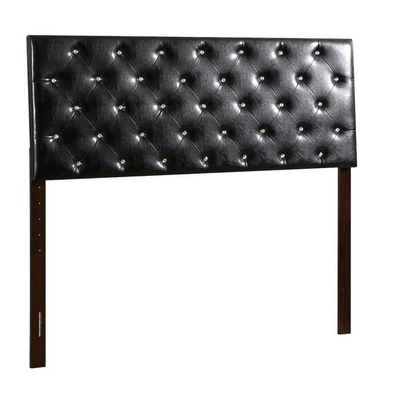 Glory Furniture Super Nova Faux Leather Upholstered Full Headboard in Black