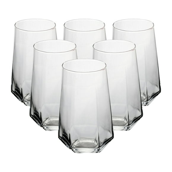 Set de 6 Vasos de Cristal Geométrico 540 ml