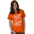 thumbnail image 3 of In God I Trust Cute Pumpkin Pun Women's Plus Size Graphic Tee Brisco Brands 2X, 3 of 4