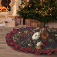 thumbnail image 5 of Pofeuu Vintage Floral Vase A Print Christmas Tree Skirt Tree Skirt Ornaments Soft Plush Christmas Tree Mat for Decorations Holiday Party Indoor Outdoor-30", 5 of 6