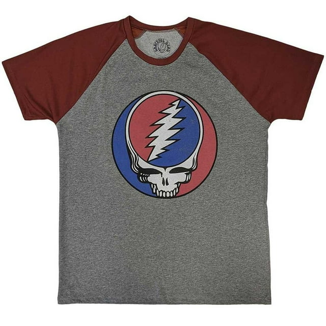 Grateful Dead Adult Steal Your Face Classic Cotton Raglan T-Shirt