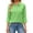 Green, variant on OIOLOYJM Polo Shirts for Women Business V Neck 3/4 Sleeve Golf Shirts Spring Dressy Collared Tops Tennis Pocket Loose Fit T Shirts Green 2XL