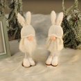 thumbnail image 4 of ZHAOCHENG 2 piezas de ángel de Navidad para niña, regalos navideños, lindas orejas de conejo, muñeca decorativa sin rostro para ponerse, 4 of 5