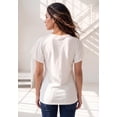 thumbnail image 5 of Roaman's Women's Plus Size Cotton Ultimate Flutter Sleeve Sweetheart Tee, 5 of 5