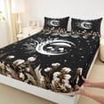 thumbnail image 3 of Manfei Rustic Flower Floral Bed Sheets,Boho Moon Sun King Sheets,Cartoon Fungus Mushroom Sheet Set For Teens,Microfiber Bedroom Decor,4 Pieces, 3 of 7