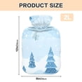 thumbnail image 3 of 2L Hot Water Bottle with Soft Velvet Cover PVC Hot Water Bag for Pain Relief Long-Lasting Warmth Winter Snow Scene with Trees, 3 of 8