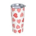 thumbnail image 2 of Kll Pink Hearts1 Stainless Steel Vacuum Insulated Coffee Cup 20 Oz Insulated Travel Mug Water Cup With Leak-Proof Straw Lid & Flip Lid,1 Metal Straws,1 Cleaning Brush, 2 of 8