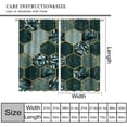 thumbnail image 3 of Marble Curtains, Marbles Hexagon Gold Green Texture Pattern Window Treatments, Rod Pocket Thermal Insulated Drapes 2 Panel Sets for Bedroom Living Room Kitchen, 55" W X 39" L, 3 of 8