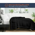 thumbnail image 2 of SGI Microfiber Comforter Set Wyoming King Size Black Solid 3 Piece, 2 of 5