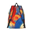 thumbnail image 4 of Casual Canvas Backpack Without Interlayer Large Capacity Stick Bag Design For Outdoor Shopping Office Outdoor Sports Indianred Tie-Dye Background Vibrant Colors And Swirling Patterns Medium, 4 of 7