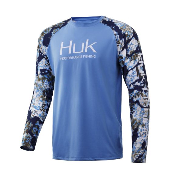 HUK Kryptek Double Header Sleeve Kryptek Obskura Signa, Small Long Sleeve Shirt