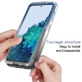 thumbnail image 3 of CoverON For Samsung Galaxy S21 FE Case, Gradient Heavy Duty Clear Full Body Shockproof Phone Cover, Blue / Black, 3 of 9