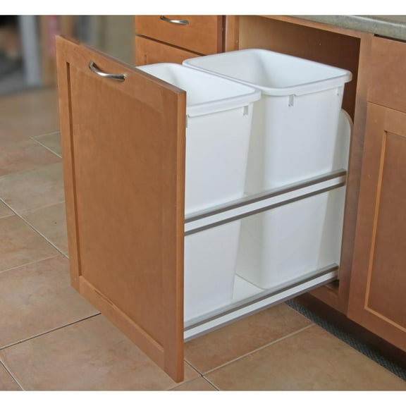 23.25 in. x 15.38 in. x 22.44 in. In Cabinet Pull Out Soft Close Trash Can