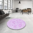thumbnail image 4 of Ahgly Company Tapis d'Intérieur Lavable en Machine Carré Violet Transitionnel, 5 Pieds Carré, 4 of 7
