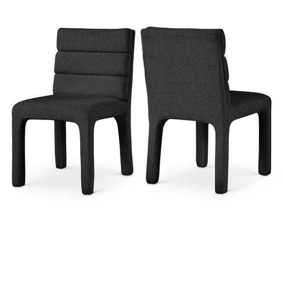 Meridian Furniture Kai Black Boucle Fabric Dining Chair
