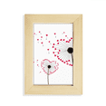 thumbnail image 1 of Amor plantas de flor diente de León Escritorio de madera Arte Pintura 5x7 pulgadas marco de foto foto, 1 of 4
