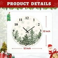 thumbnail image 3 of Sanmadrola Christmas Decoration Wall Clock Home Indoor Decor Silent Non Ticking Wooden 12'' Christmas Tree, 3 of 7
