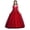 E265-Red, variant on hengsof Girls Fashion Floral Print Solid Sleeveless Round Neck Mesh Dress Sweet Flower Girl Formal Gown for Wedding Party 4-14 Years
