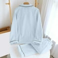 thumbnail image 4 of Womens Flannel Pajama Set, Soft Long Sleeve Pajamas & Long Pants with Pockets, Warm Button-up Sleepwear Lounge Pjs M-XL, 4 of 4