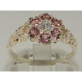 thumbnail image 3 of LBG 10k White Gold CubicZirconia & Pink Tourmaline Womens Anniversary Ring - Size 4.25, 3 of 6