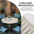 thumbnail image 2 of Wisteria Round Tablecloth for 36-44 Inch Tables,Fitted Table Cover with Elastic Edge,Spring Purple Flowers Butterflies Vintage Beige Waterproof Outdoor Table Cloth Protector for Patio Garden Dinner, 2 of 9