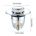 thumbnail image 3 of fsxdhpcsgfc Brass Up Drain Stopper For Bathroom – Clog Odor Push Button Mechanism Strainer Steel Kitchen Stopper Universal Metal Screen Strainer Rings 2022 Foldable Strainer Rubber Guard Fresh 15 1/8, 3 of 8