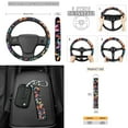 thumbnail image 3 of KUIFORTI Butterfly Pattern Car Seat Covers Full Set 15 Piece Seat Covers Steering Wheel Cover Seat belt Cover Pad Cup Coasters Car Garbage Bag Car Storage Box Rear View Mirror Cover Keychain, 3 of 6