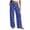 Blue, variant on Women's Striped Wide Leg Pants with Pockets Drawstring Elastic Waist Loose Straight Casual Summer Trousers for Beach Vacation Lounge Daily Wear Wine,2XL