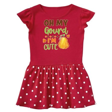 

Inktastic Thanksgiving Oh My Gourd I m Cute Gift Baby Girl Dress