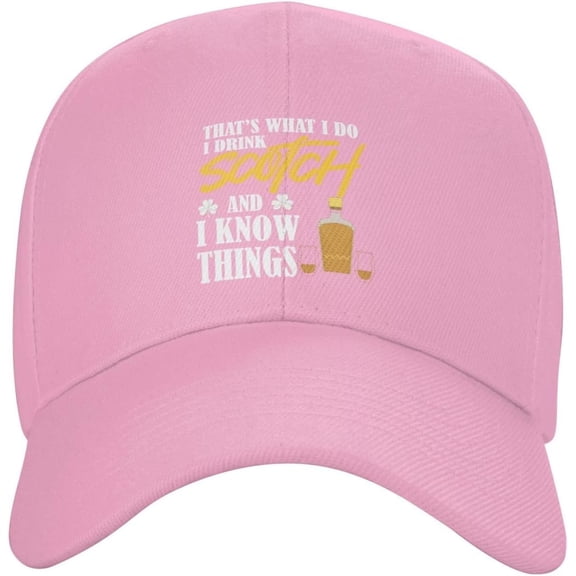That's What I Do I Drink Scotch and I Know Things Hat for Men Women Funny Meme Saying Baseball Cap Summer Hat Black
