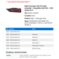 thumbnail image 2 of Right Passenger Side Tail Light Assembly - Compatible with 2023 - 2025 Honda CR-V 2024, 2 of 2