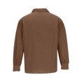 thumbnail image 5 of AOOCHASLIY Thanksgiving Day Men Tops Men Casual Fashion Solid Turn-down Collar Long Sleeve Pullover Shirt Blouse Tops, 5 of 5