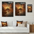 thumbnail image 4 of Designart "Golden Pyramids of Egypt I" Egypt Print on Natural Pine Wood, 4 of 5