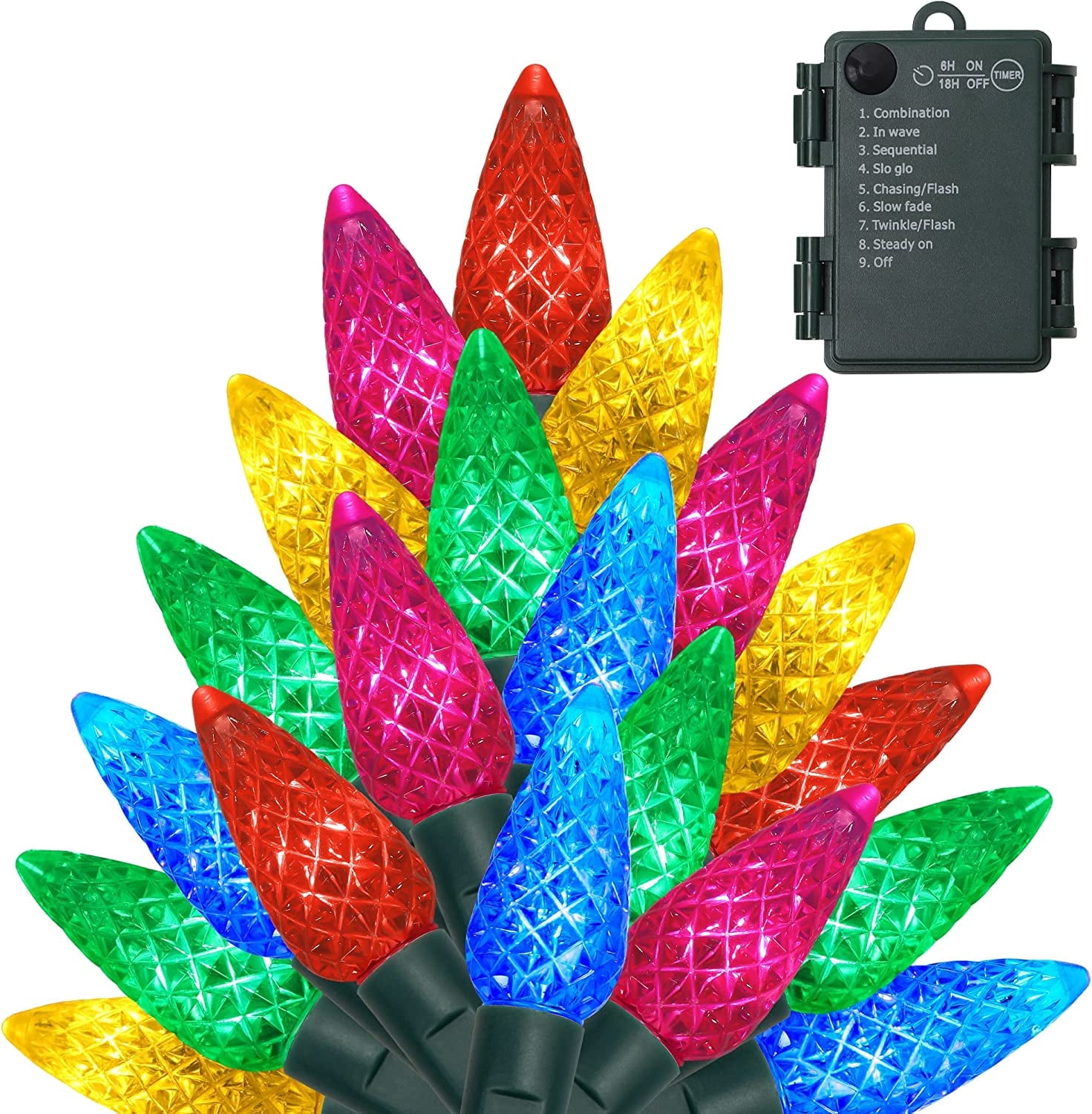 4.9ft x 4.9ft 96 LED Connectable Christmas Net Lights, 8 Modes Low