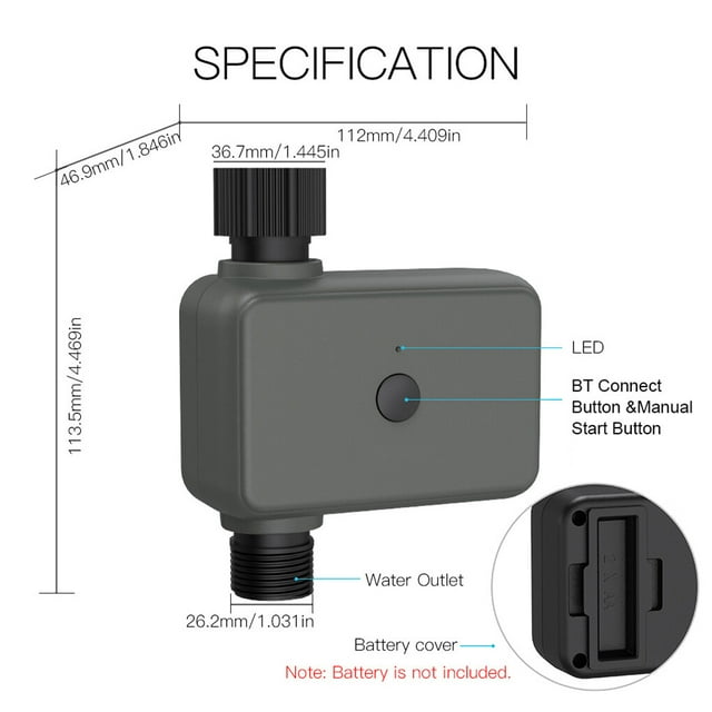 Baohd Minuteur d'Arrosage Intelligent Contrôleur de Jardin Système de Valve d'Eau Programmable Automatique Pièce de Rechange