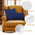 thumbnail image 6 of Navy Blue Pure Color Outdoor Pillow Covers 16x16 Set of 2,Waterproof Patio Throw Pillowcase Protectors,Aesthetics Contemporary Luxury Decorative Pillow Shams Cushion Covers for Seat Bed Couch Sofa, 6 of 8