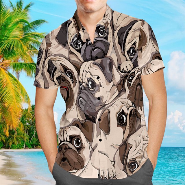 Camisa con estampado floral, manga corta, fresca, con botones, blusa cómoda de moda para hombres