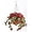 Red, variant on OakRidge Miles Kimball Fully Assembled Artificial Geranium Hanging Basket, 10” Diameter and 18” Chain – Pink Polyester/Plastic Flowers in Metal and Coco Fiber Liner Basket for Indoor/Outdoor Use