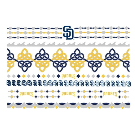 San Diego Padres Metallic Fashion Tattoos - No Size