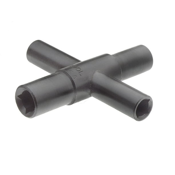 Wrench Superior Tool 03960 Llave de acero de 4 vías, color negro