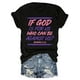 thumbnail image 2 of Women's Inspirational "If God Is for Us, Who Can Be Against Us?" Quote T-Shirt - Casual Crew Neck, Short Sleeve, Breathable Polyester Top for Spring & Summer, 2 of 7