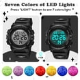 thumbnail image 3 of Digital Wristwatch for Age 4-12 Sport Watch Outdoor Multifunctional Waterproof Watch Christmas Birthday Gift for Age 4-12, 3 of 7